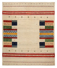 Gabbeh Rug - Loribaft Indus - 298 x 249 cm - light beige