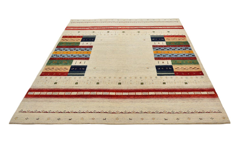 Gabbeh Rug - Loribaft Indus - 298 x 249 cm - light beige
