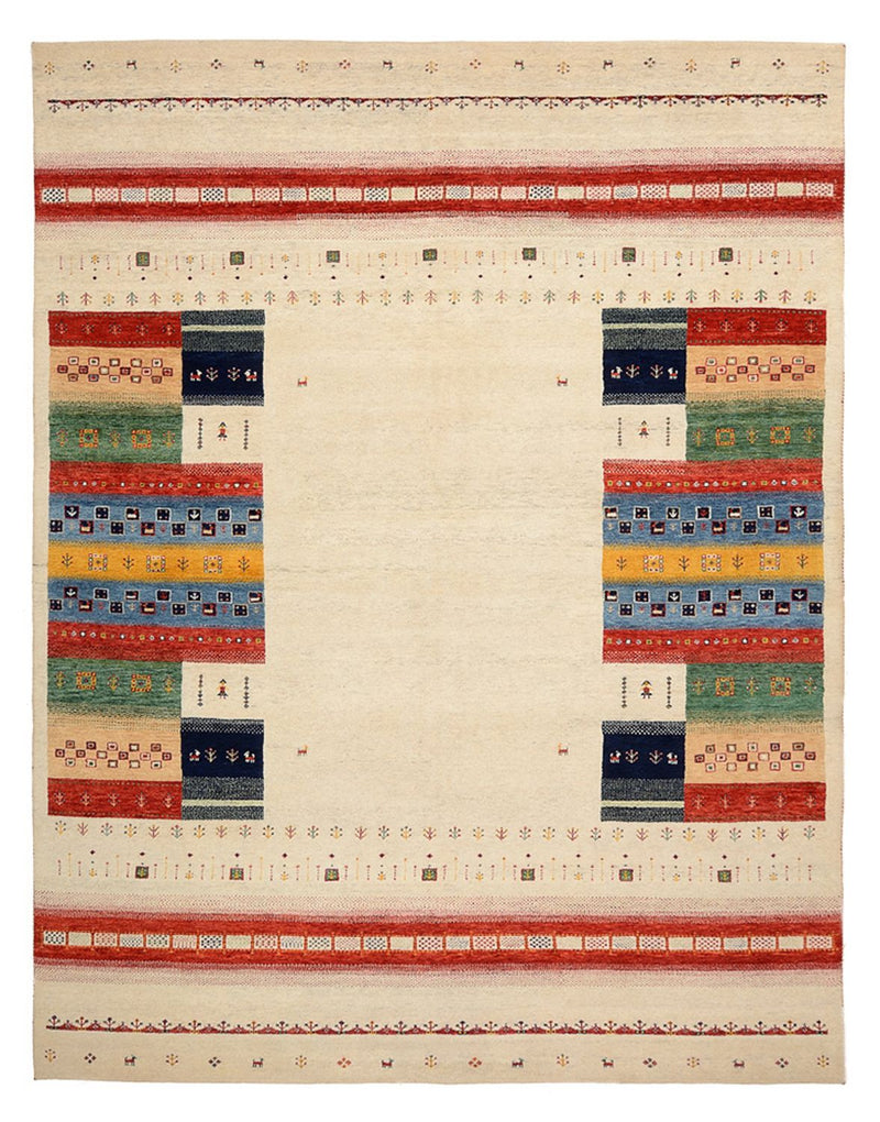 Gabbeh Rug - Loribaft Indus - 308 x 246 cm - light beige