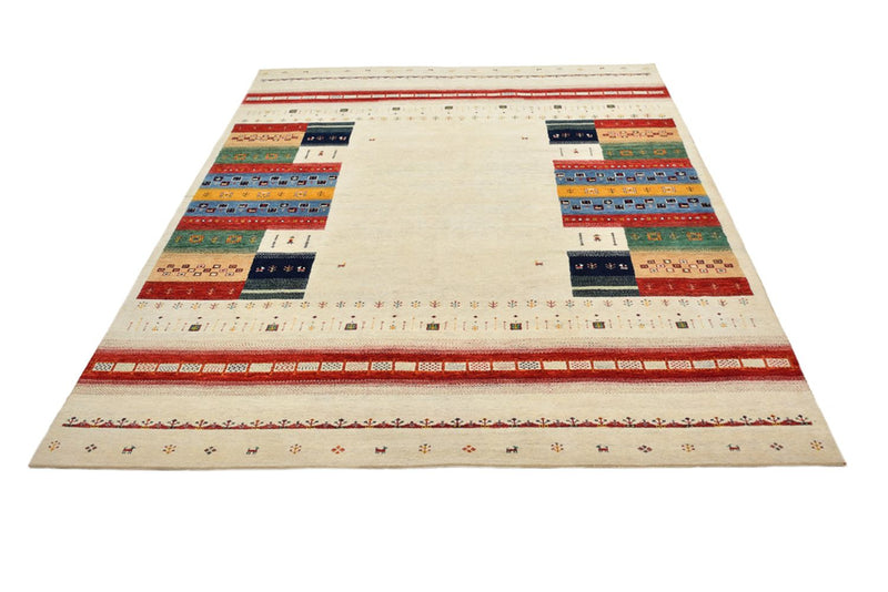 Gabbeh Rug - Loribaft Indus - 308 x 246 cm - light beige