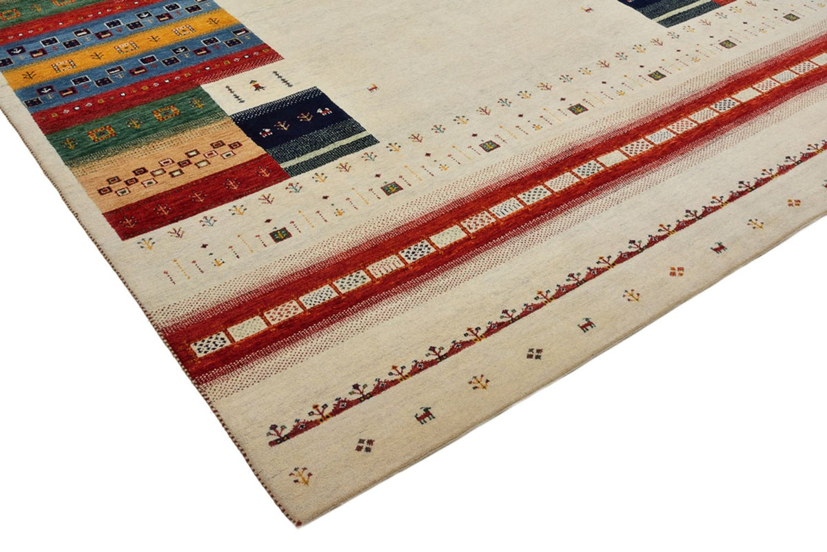 Gabbeh Rug - Loribaft Indus - 308 x 246 cm - light beige
