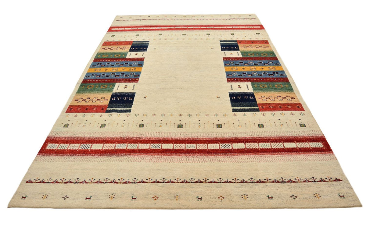 Gabbeh Rug - Loribaft Indus - 303 x 205 cm - light beige