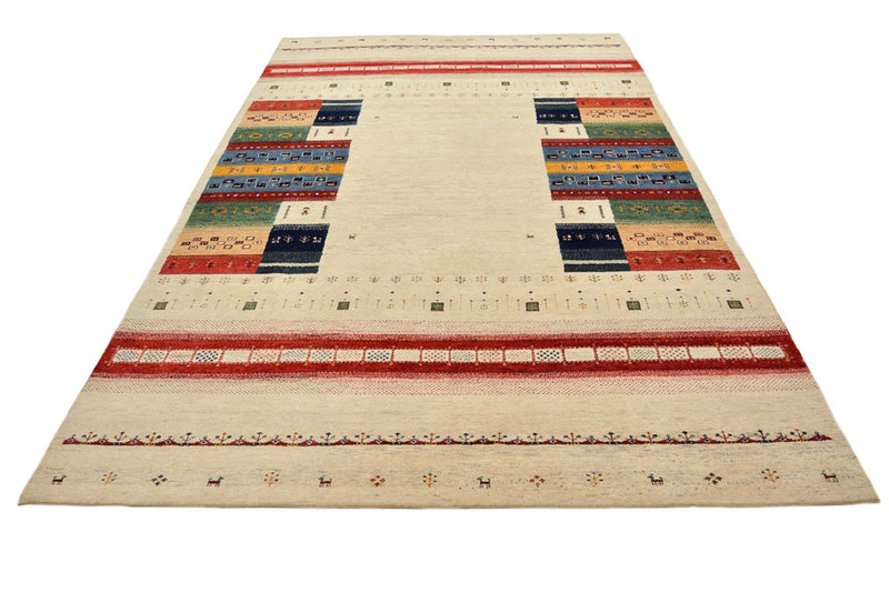 Gabbeh Rug - Loribaft Indus - 303 x 205 cm - light beige
