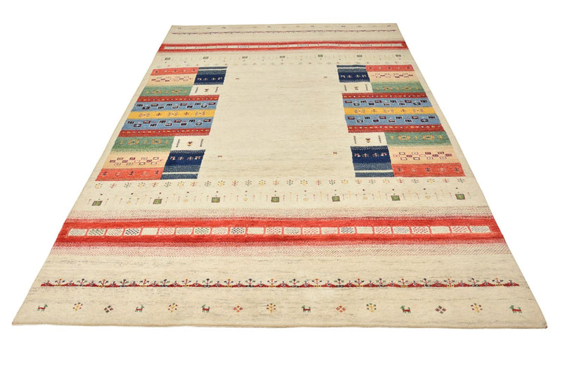 Gabbeh Rug - Loribaft Indus - 303 x 205 cm - light beige