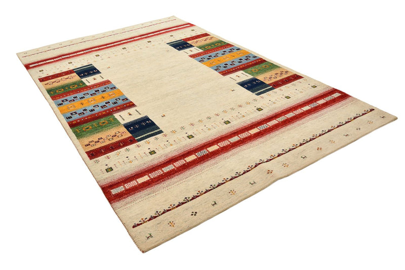 Gabbeh Rug - Loribaft Indus - 305 x 198 cm - light beige