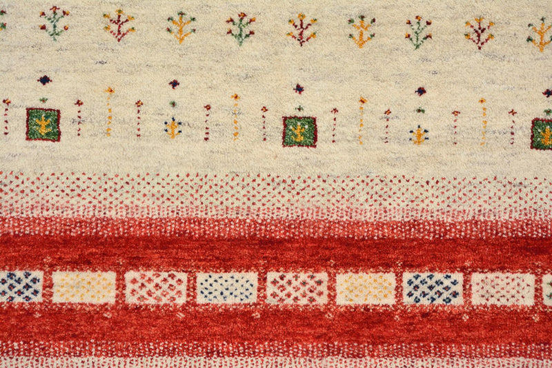 Gabbeh Rug - Loribaft Indus - 305 x 198 cm - light beige