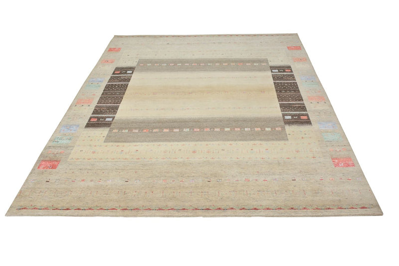 Gabbeh Rug - Loribaft Indus - 300 x 253 cm - light beige