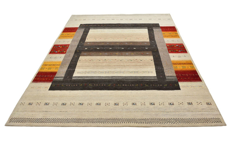 Gabbeh Rug - Loribaft Indus - 347 x 254 cm - light beige