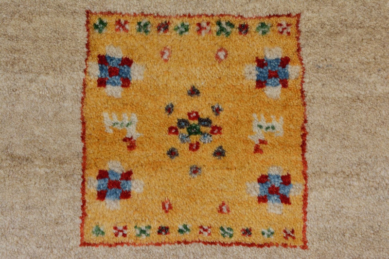 Gabbeh Rug - Loribaft Indus square  - 256 x 250 cm - light beige