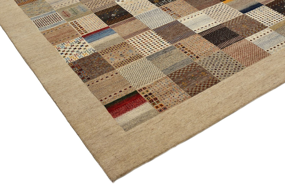 Gabbeh Rug - Loribaft Indus - 348 x 248 cm - dark beige