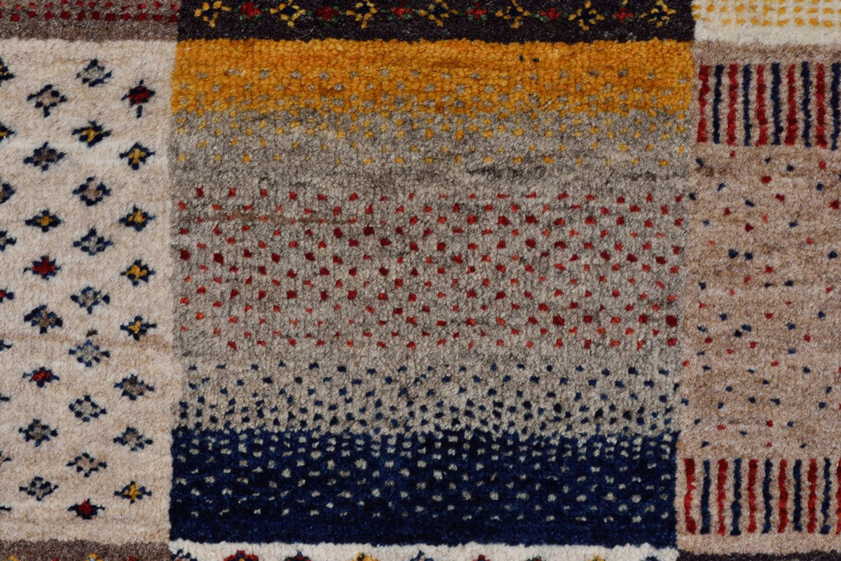 Gabbeh Rug - Loribaft Indus - 348 x 248 cm - dark beige