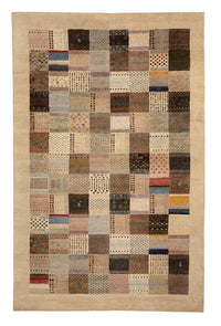 Gabbeh Rug - Loribaft Indus - 308 x 200 cm - dark beige