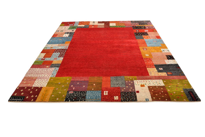 Gabbeh Rug - Loribaft Indus - 294 x 247 cm - red