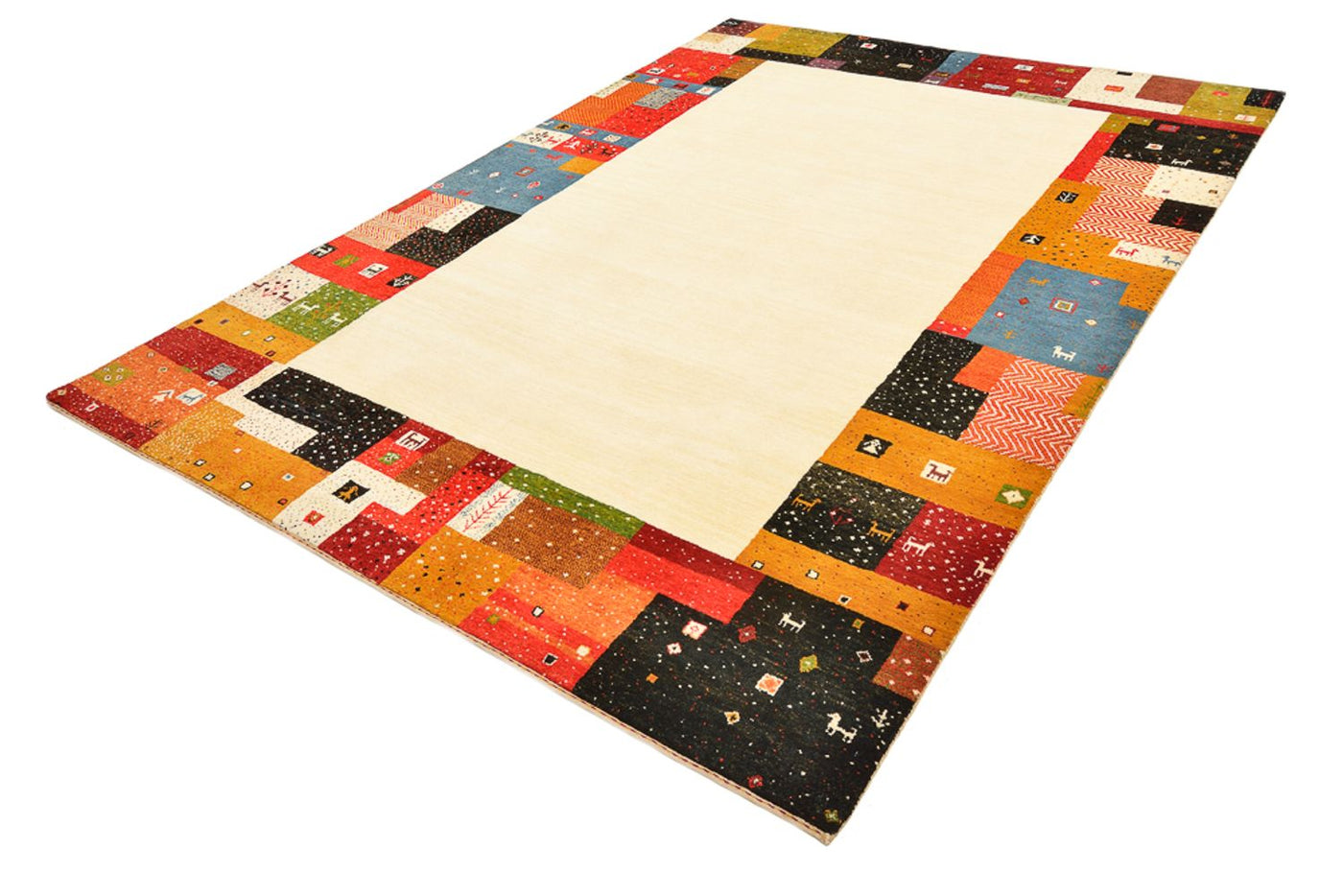 Gabbeh Rug - Loribaft Indus - 294 x 207 cm - light beige