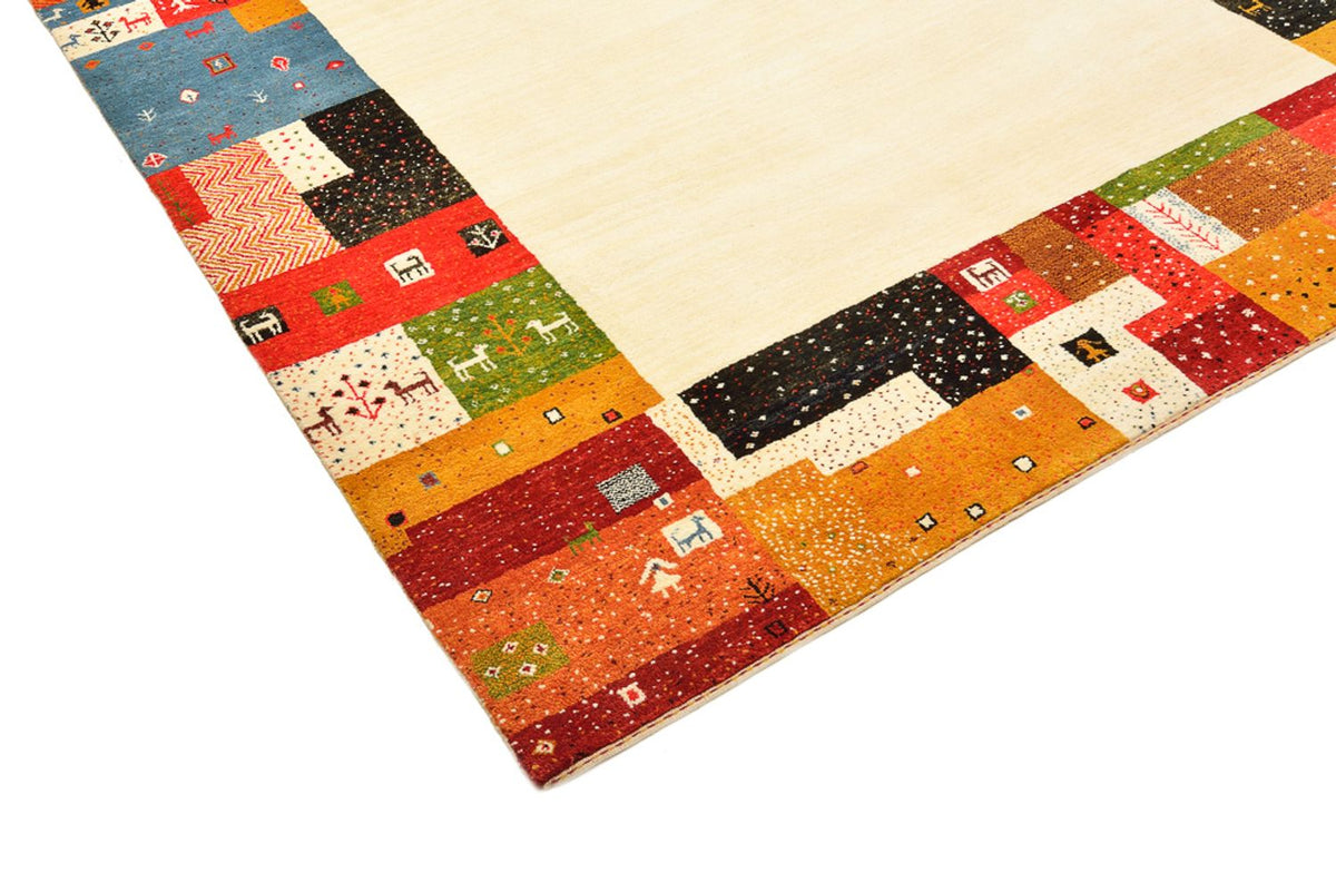 Gabbeh Rug - Loribaft Indus - 294 x 207 cm - light beige