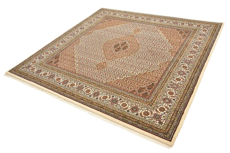Oriental Rug - Tabriz square  - 203 x 201 cm - dark beige