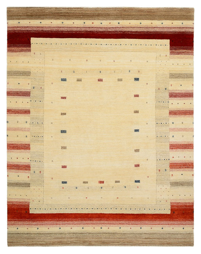 Gabbeh Teppich - Loribaft Indus - 248 x 195 cm - hellbeige