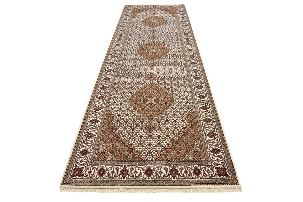 Runner Oriental Rug - Tabriz - 372 x 121 cm - light beige
