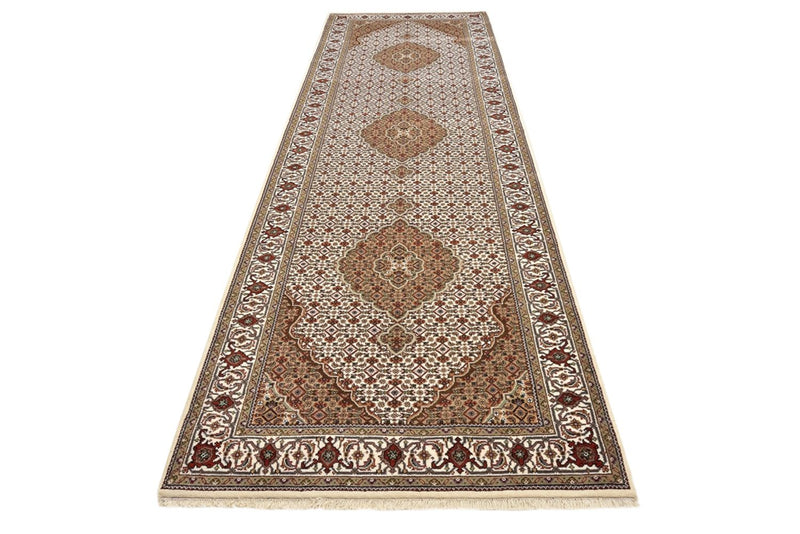 Runner Oriental Rug - Tabriz - 372 x 121 cm - light beige