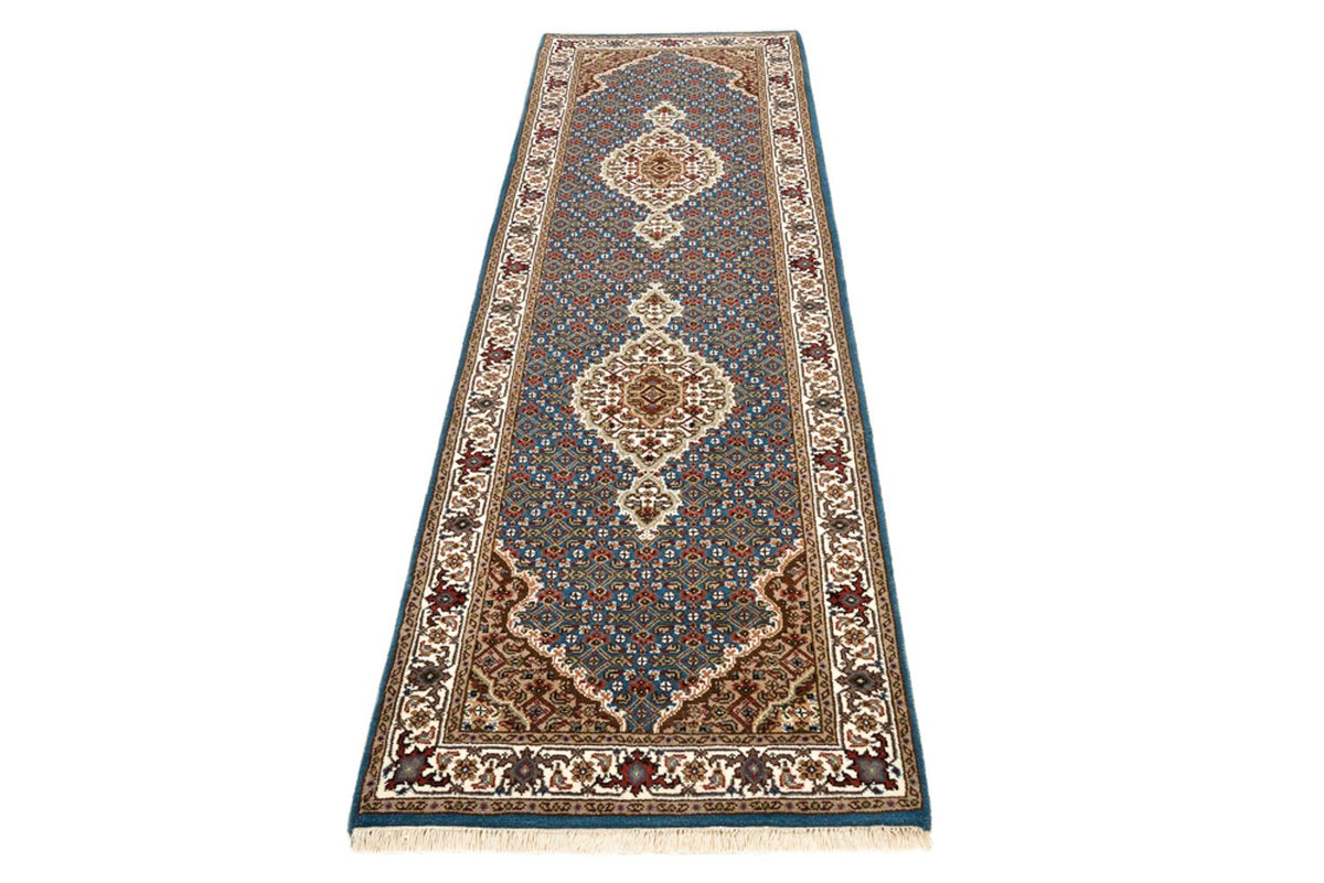 Runner Oriental Rug - Tabriz - 244 x 75 cm - dark blue