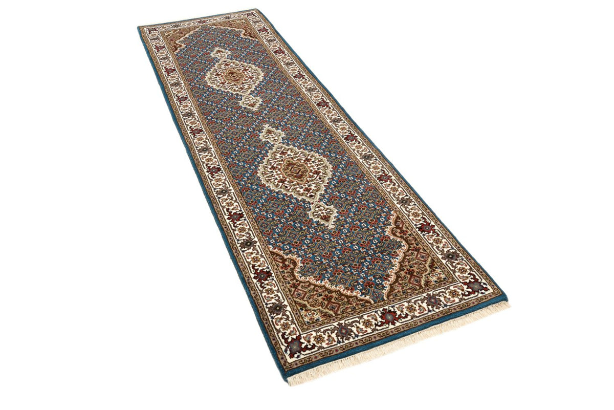 Runner Oriental Rug - Tabriz - 244 x 75 cm - dark blue