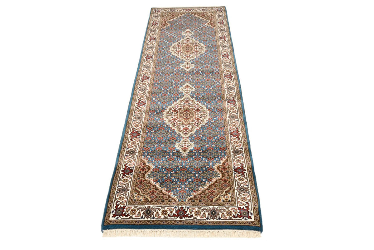 Runner Oriental Rug - Tabriz - 244 x 75 cm - dark blue