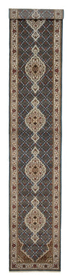 Runner Oriental Rug - Tabriz - 454 x 79 cm - dark blue