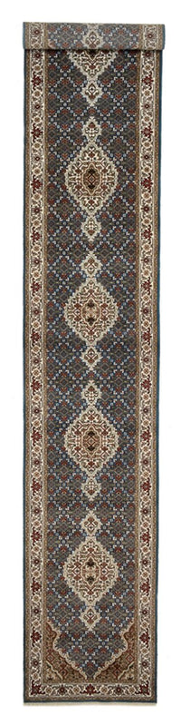 Runner Oriental Rug - Tabriz - 454 x 79 cm - dark blue