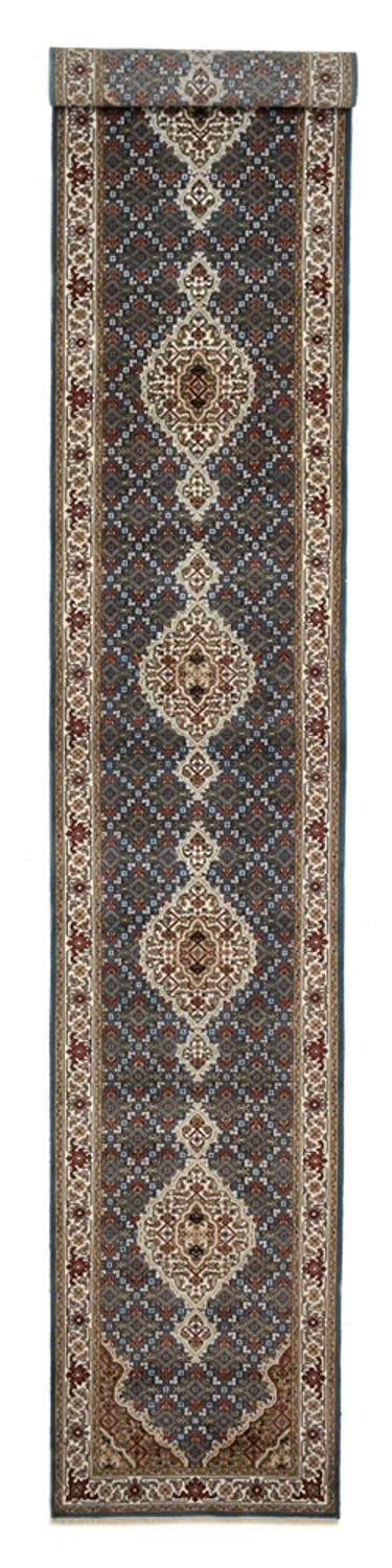 Runner Oriental Rug - Tabriz - 454 x 79 cm - dark blue