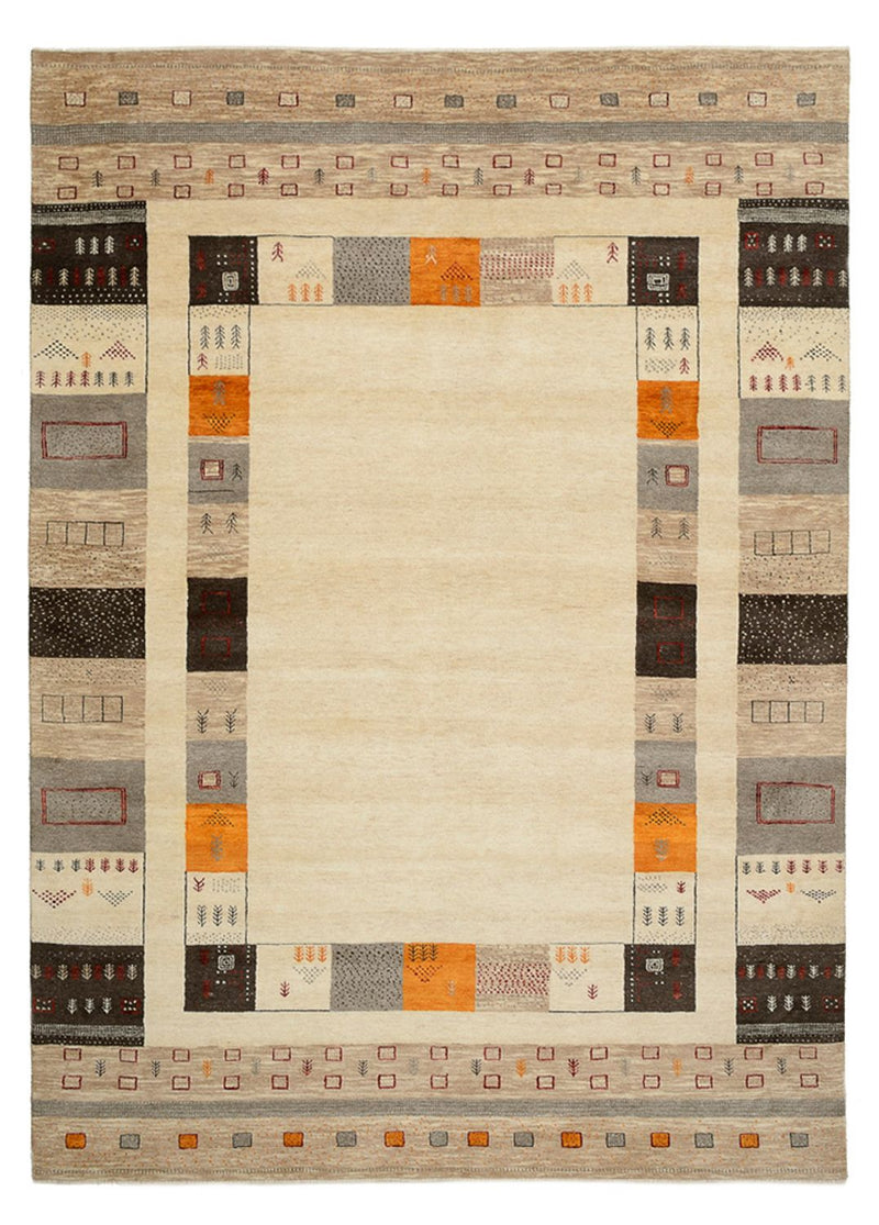 Gabbeh Rug - Loribaft Indus - 281 x 203 cm - light beige