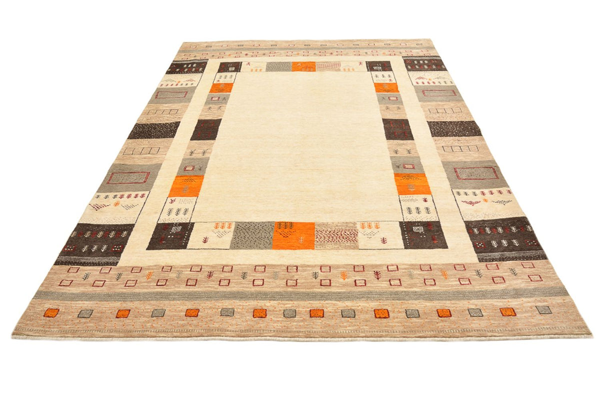 Gabbeh Rug - Loribaft Indus - 281 x 203 cm - light beige