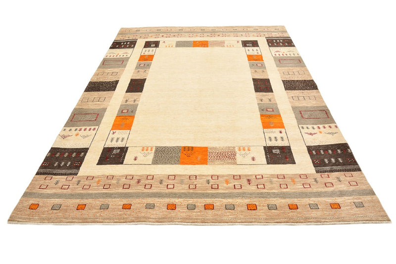 Gabbeh Rug - Loribaft Indus - 281 x 203 cm - light beige