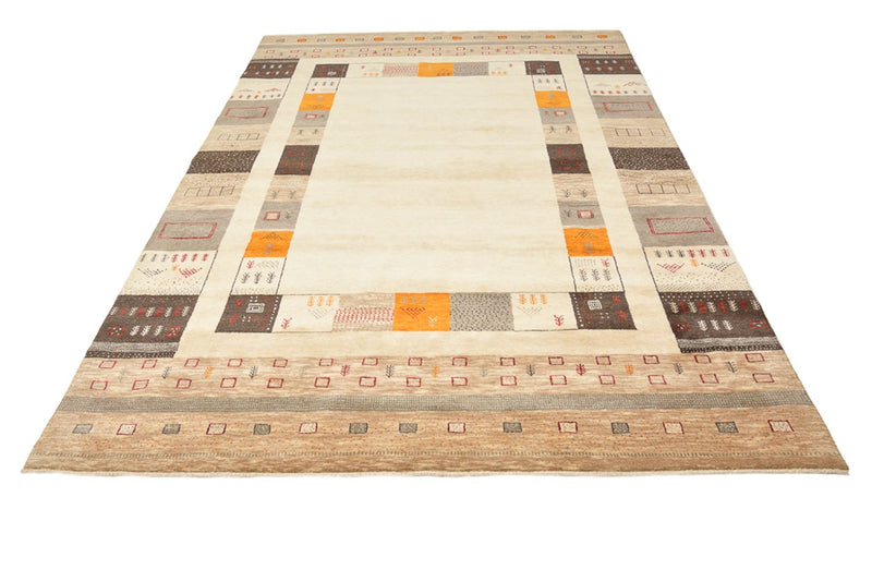 Gabbeh Rug - Loribaft Indus - 281 x 203 cm - light beige