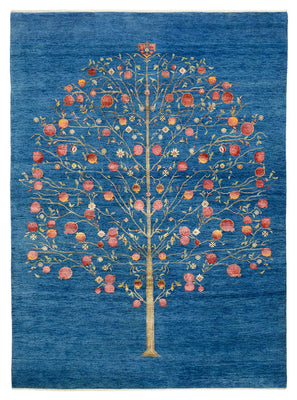 Gabbeh Rug - Loribaft Indus - 243 x 177 cm - blue