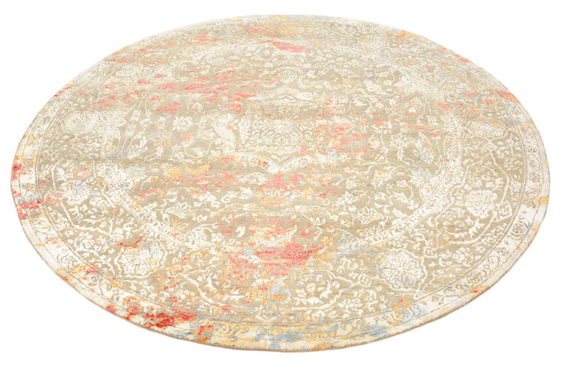 Designer Rug round  - 204 x 202 cm - sand