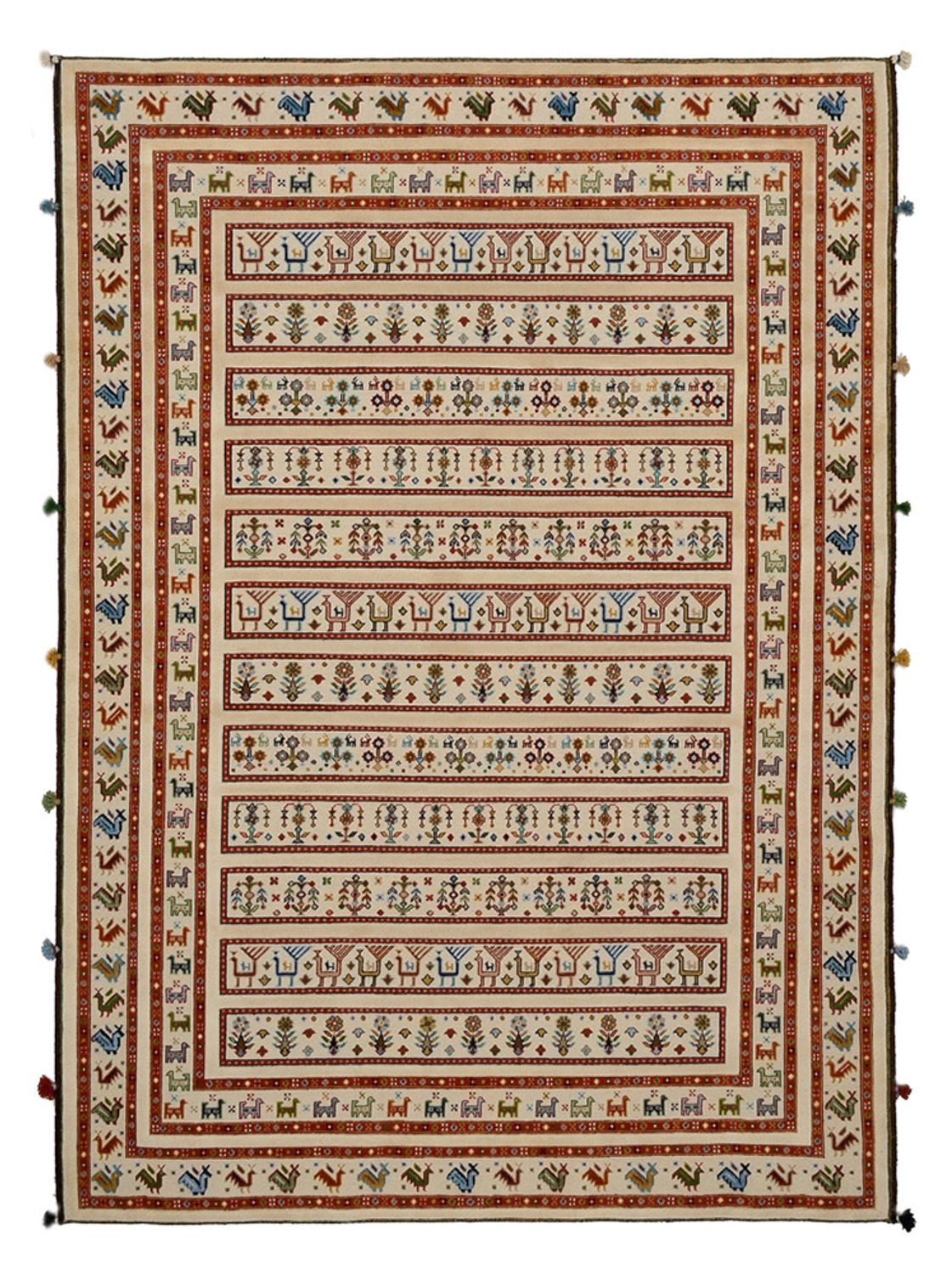 Oriental Rug - 245 x 177 cm - light beige