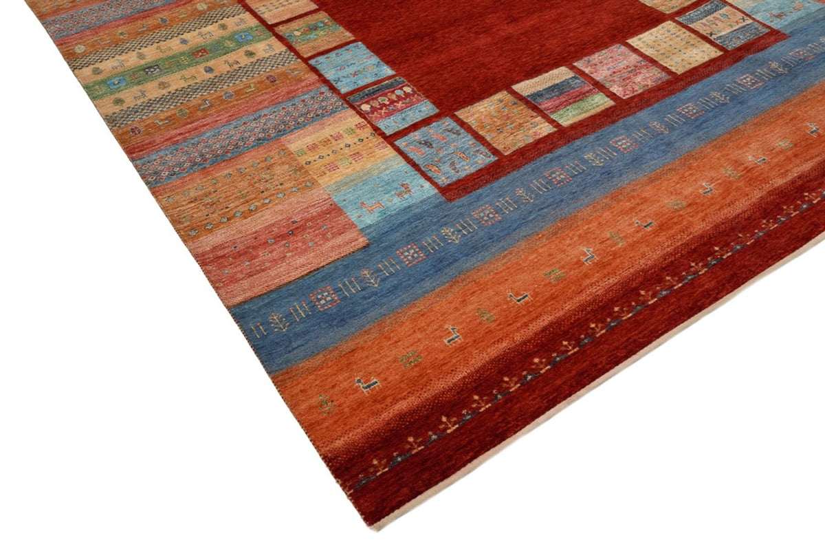 Gabbeh Rug - Loribaft Indus - 302 x 253 cm - red