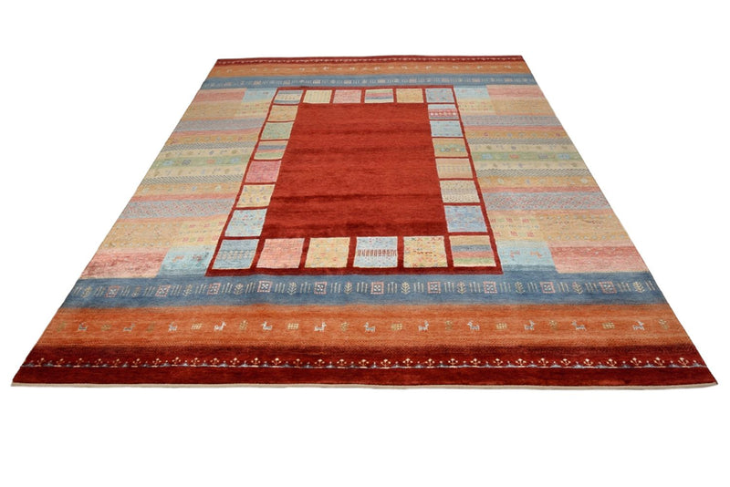 Gabbeh Rug - Loribaft Indus - 302 x 253 cm - red