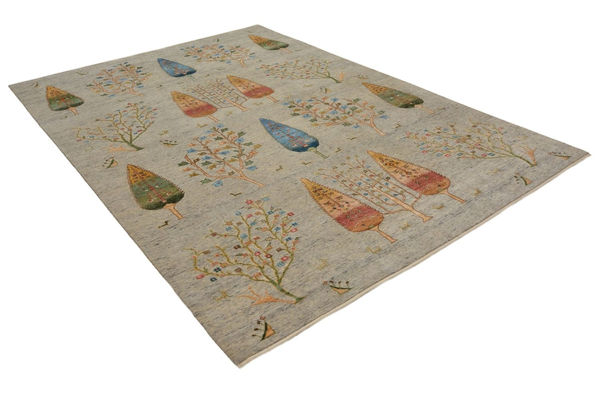 Gabbeh Rug - Loribaft Indus - 295 x 206 cm - light grey