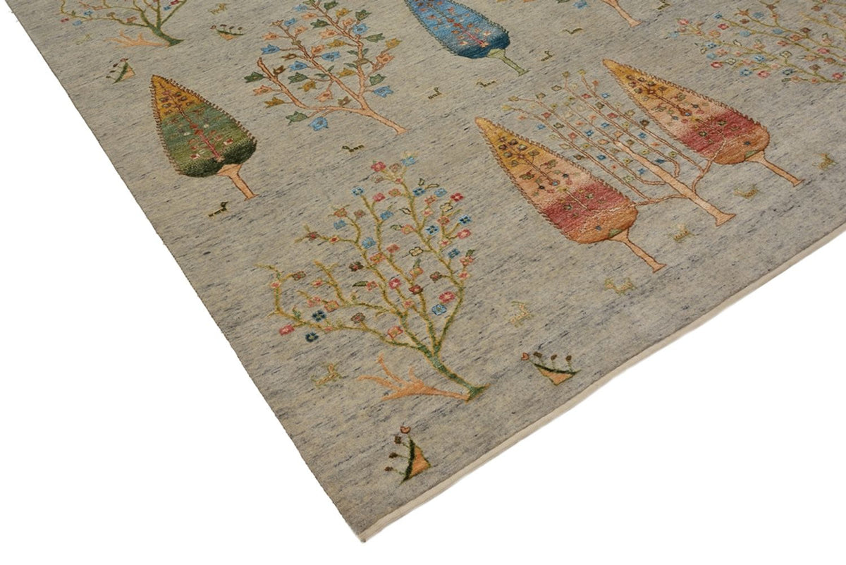 Gabbeh Rug - Loribaft Indus - 295 x 206 cm - light grey