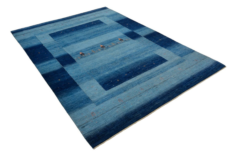 Gabbeh Rug - Loribaft Indus - 241 x 175 cm - blue