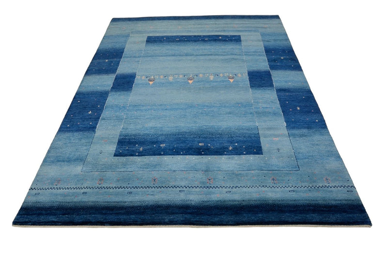 Gabbeh Rug - Loribaft Indus - 241 x 175 cm - blue