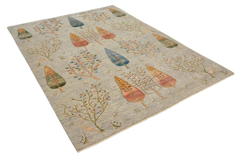 Gabbeh Rug - Loribaft Indus - 241 x 173 cm - light grey