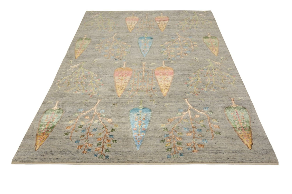 Gabbeh Rug - Loribaft Indus - 241 x 173 cm - light grey