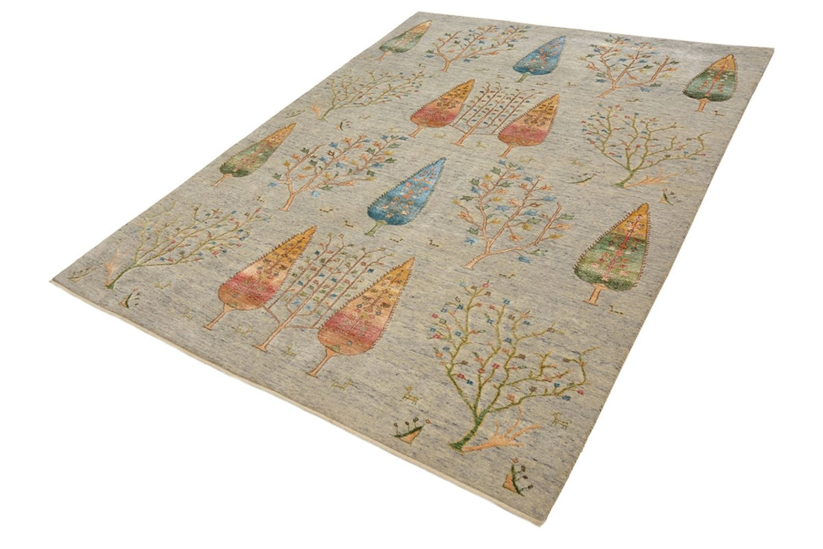 Gabbeh Rug - Loribaft Indus - 204 x 155 cm - light grey