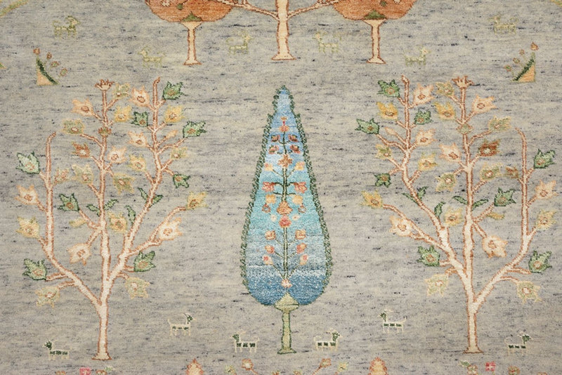 Gabbeh Rug - Loribaft Indus - 204 x 155 cm - light grey