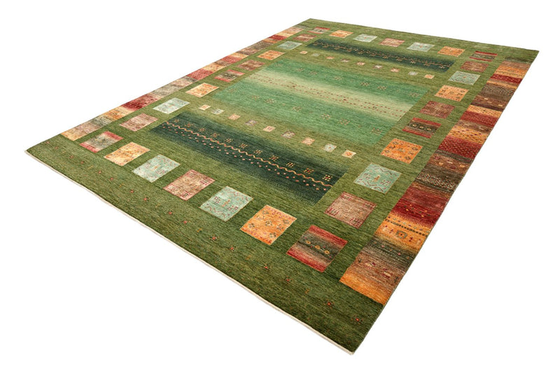Gabbeh Rug - Loribaft Indus - 340 x 249 cm - green