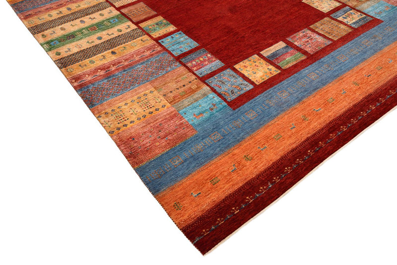 Gabbeh Rug - Loribaft Indus - 342 x 253 cm - red