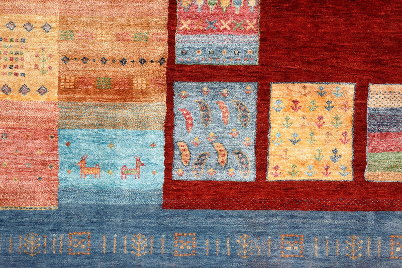 Gabbeh Rug - Loribaft Indus - 342 x 253 cm - red