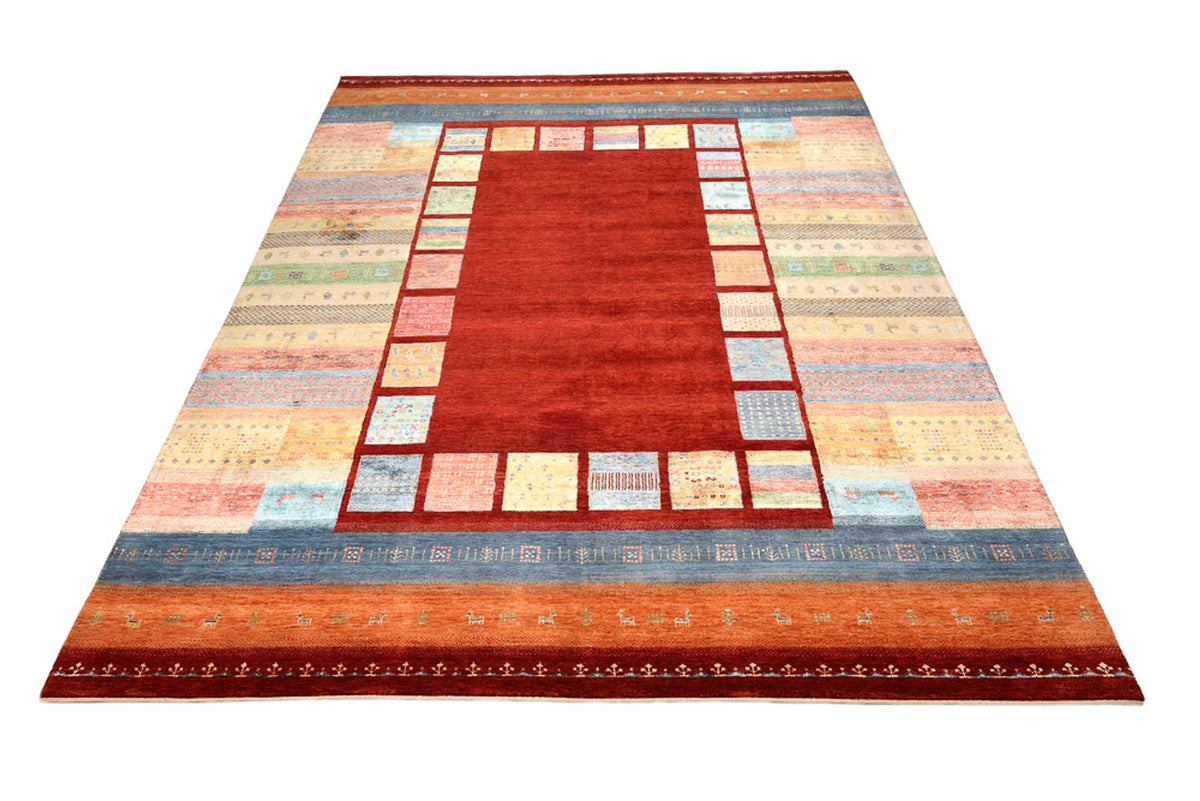 Gabbeh Rug - Loribaft Indus - 342 x 253 cm - red